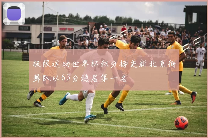 极限运动世界杯积分榜更新北京街舞队以63分稳居第一名